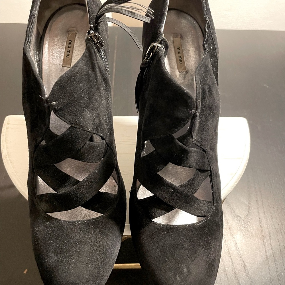 Vintage Miu Miu Velvet Booties